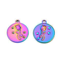 Gestellbeschichtung Regenbogenfarbe 201 Edelstahl Strass-Einstellungen&nbsp;STAS-T063-182M
