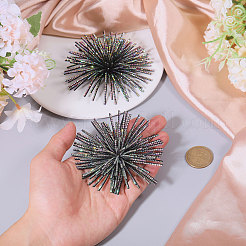 2 Stück Schuhschnallenclips aus Stoff und Strass&nbsp;FIND-FG0003-96B