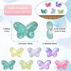 50pcs transparente sprühlackierte Glasperlen&nbsp;GLAA-YW0004-97A