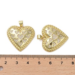Messing micro pave klare zirkonia anhänger&nbsp;KK-H466-08G-03