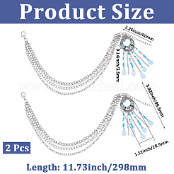 Catena decorativa per scarpe multistrato in lega in stile etnico con ciondoli a forma di nappa&nbsp;DIY-WH20053-98