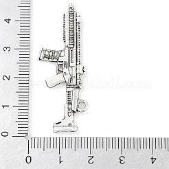 Style tibétain pendentifs en alliage de fusil-mitrailleur&nbsp;TIBEP-Q043-134-RS