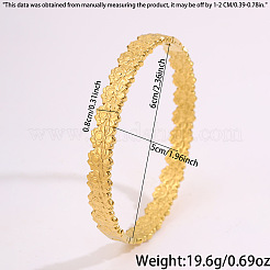 Bracciali rigidi da donna in acciaio inossidabile 304 con cerniera a forma di fiore di loto.&nbsp;WGFB475-01