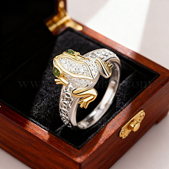Messing mit Kristall-Strass-Fingerringen&nbsp;FS-WG7BD91-01