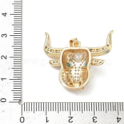 Pendentifs avec zircon cubiques à micro-pavés en laiton&nbsp;KK-P350-21C-G