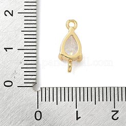 Breloques de connecteur en laiton pavé de zircone cubique&nbsp;KK-Z120-31G-03