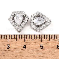 Messing Micro Pave klare Zirkonia Perlen&nbsp;KK-S389-28P