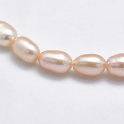 Brins de perles de culture d'eau douce naturelles&nbsp;PEAR-F007-76A-01
