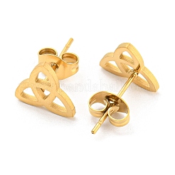 Pendientes de botón de acero inoxidable 304&nbsp;EJEW-P235-01G