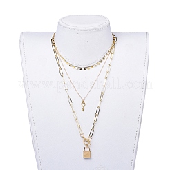 Conjuntos de collares de cadena colgante y clip&nbsp;NJEW-JN02761