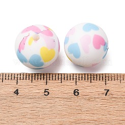 Perles en silicone imprimées écologiques de qualité alimentaire&nbsp;SIL-A013-01A-16