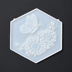 Diy sechseckige anhänger dekoration lebensmittelechte silikonformen&nbsp;LS-SIMO-D002-03B