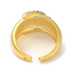Anelli da dito con polsino in zirconia cubica micro pavé in ottone placcato per donna&nbsp;RJEW-C114-16F-G