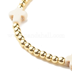 3 Uds. Juego de 3 pulseras elásticas con cuentas de jade blanco natural&nbsp;BJEW-JB07975