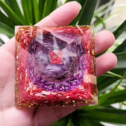 Piramidi di orgonite con diaspro rosso naturale&nbsp;PW-WG59452-01