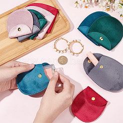 10 Stück 10 Stile Samt-Aufbewahrungsbeutel für Schmuck&nbsp;ABAG-BC0001-54