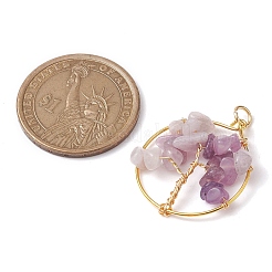 6 pièces 6 styles de pendentifs en pierres précieuses naturelles mélangées&nbsp;PALLOY-JF02595