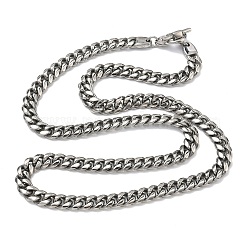 8 mm 304 Edelstahl kubanische Gliederkette oder Halsketten für Herren&nbsp;NJEW-G193-01P