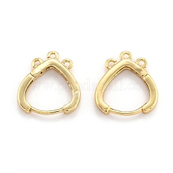 Reperti per orecchini a cerchio huggie in ottone&nbsp;EJEW-O107-02G