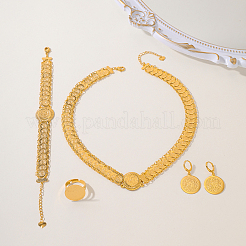 Runde Armbänder & Ohrringe & Halsketten & Ringe aus Messing im Nahen Osten für Frauen&nbsp;DH8477