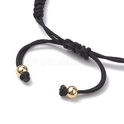 Braccialetti regolabili con perline intrecciate in plastica ABS rotonda da 6 mm&nbsp;BJEW-JB10620