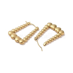 Orecchini a cerchio in acciaio inossidabile 201 a forma di trapezio a bolla per donna&nbsp;EJEW-G385-32G
