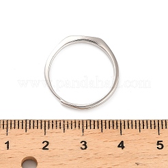 925 anello regolabile in argento sterling rodiato&nbsp;RJEW-S397-01P-08