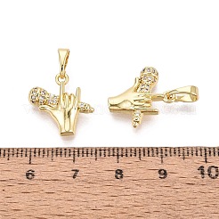 Messing micro pave klare zirkonia anhänger&nbsp;KK-Q073-03G