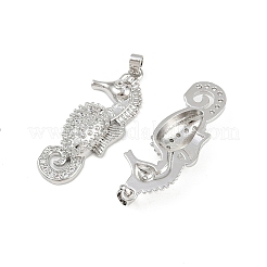 Pendentifs avec zircon cubiques à micro-pavés en laiton&nbsp;KK-F908-24P