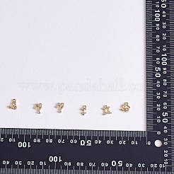 36 breloques en zircone cubique transparentes de 12 styles.&nbsp;JX603A