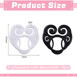 12 Stück 2 Farben Kunststoff-Hemd-Cinch-Clip für Damenbekleidung&nbsp;KY-ME0001-06