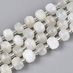 Naturelles perles pierre de lune blanc brins&nbsp;G-N327-08A-09