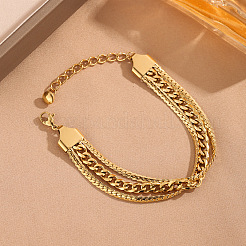 Mehrreihige Armbänder aus 304 Edelstahl&nbsp;FS-WG84A16-01