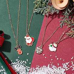 4 pièces 4 styles de chaînes de câbles en fer et de colliers&nbsp;NJEW-JN04831