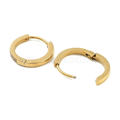 Ionenplattierung (IP) 304 Edelstahl Micro Pave klare Zirkonia Huggie Creolen&nbsp;EJEW-C096-01F-G