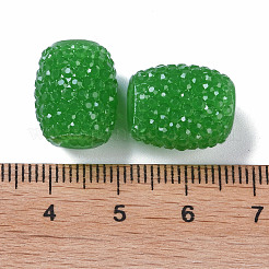 Perles de couleur gelée européenne en résine opaque&nbsp;RESI-B025-02A-11