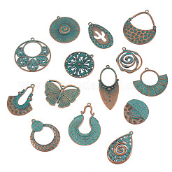 14 pièces 14 styles pendentifs en alliage de style tibétain&nbsp;FIND-TA0010-61