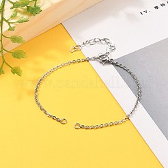 Anlaufgeschützte Ankerkette aus Edelstahl 304 zur Herstellung von Armbändern&nbsp;AJEW-JB00782-01