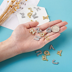 Alu Kristall Strass Anhänger & Legierung Micro Pave Zirkonia Strass Anhänger&nbsp;ALRI-TA0001-06-RS