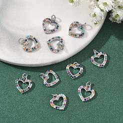 Dijes de latón con circonitas cúbicas de colores para el día de San Valentín de Shegrace&nbsp;XGRQ3P059-570P