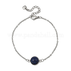 Halbrunde Gliederarmbänder aus Natursteinperlen&nbsp;BJEW-JB14120