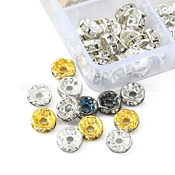 150 stücke 6 stile eisen strass abstandshalter perlen&nbsp;FIND-FS0001-35