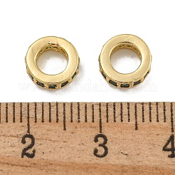 Placcatura a cremagliera in ottone micro pavé di perle di zirconi trasparenti&nbsp;KK-U030-32G-07