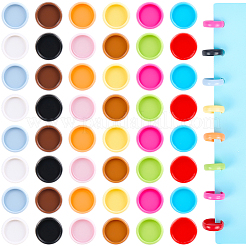 60 Stück 12 Farben ABS-Kunststoff Loseblattring runde Bindescheiben&nbsp;FIND-CP0003-05
