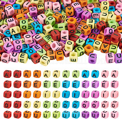 250 pz 5 colori perline acriliche opache di colori misti&nbsp;MACR-TA0002-34