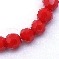 Hilos de abalorios de vidrio sólido opaco&nbsp;GLAA-R166-8mm-02E