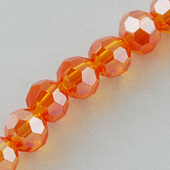 Chapelets de perles en verre électroplaqué&nbsp;EGLA-R015-4mm-28