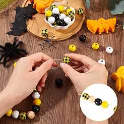 200pcs perles rondes en bois&nbsp;sgDIY-SZ0003-33A