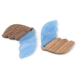 Pendentifs en résine opaque et bois de noyer&nbsp;RESI-S389-017A-C01
