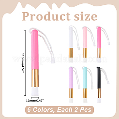 12 Stück 6 Farben Nylon-Gesichtsreinigungsbürste&nbsp;AJEW-WR0003-76